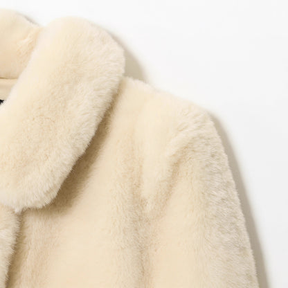 Manteau Mi-Long Élégant à Col Polo — Boutonnage Simple
