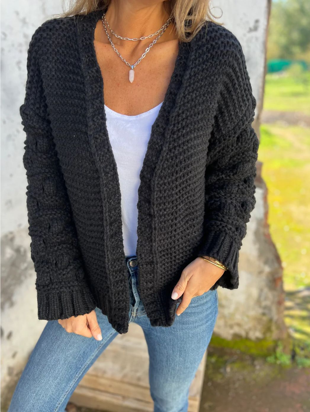 Cardigan Maille Texturée — Collection Hiver