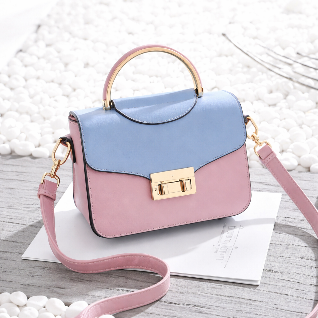 Sac Carré Bicolore — Style Urbain Chic