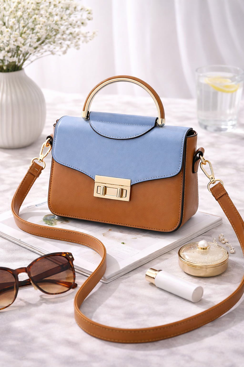 Sac Carré Bicolore — Style Urbain Chic