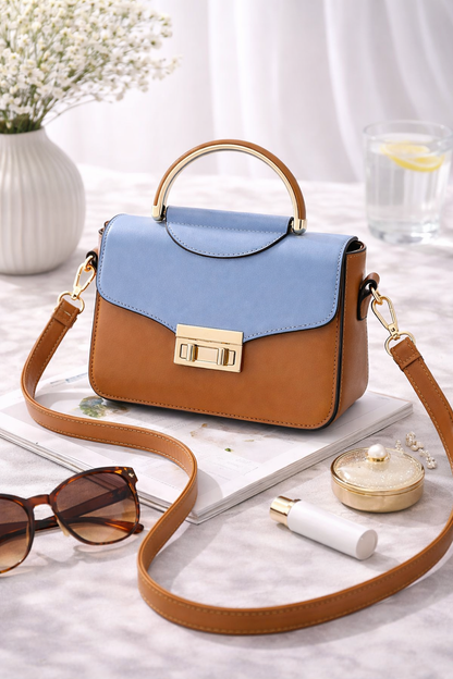 Sac Carré Bicolore — Style Urbain Chic