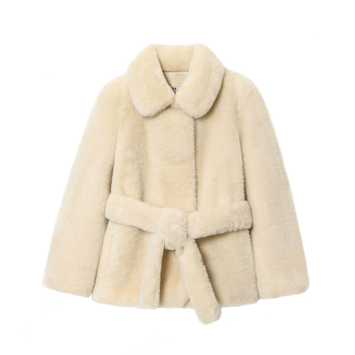 Manteau Mi-Long Élégant à Col Polo — Boutonnage Simple