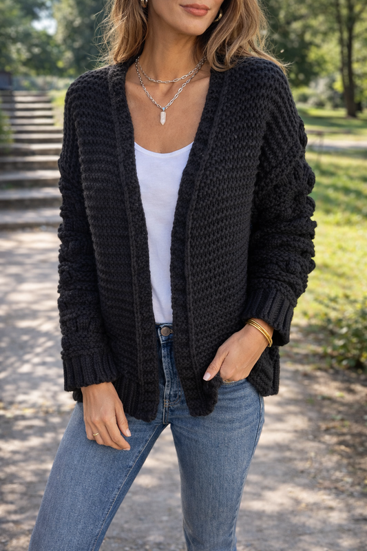Cardigan Maille Texturée — Collection Hiver