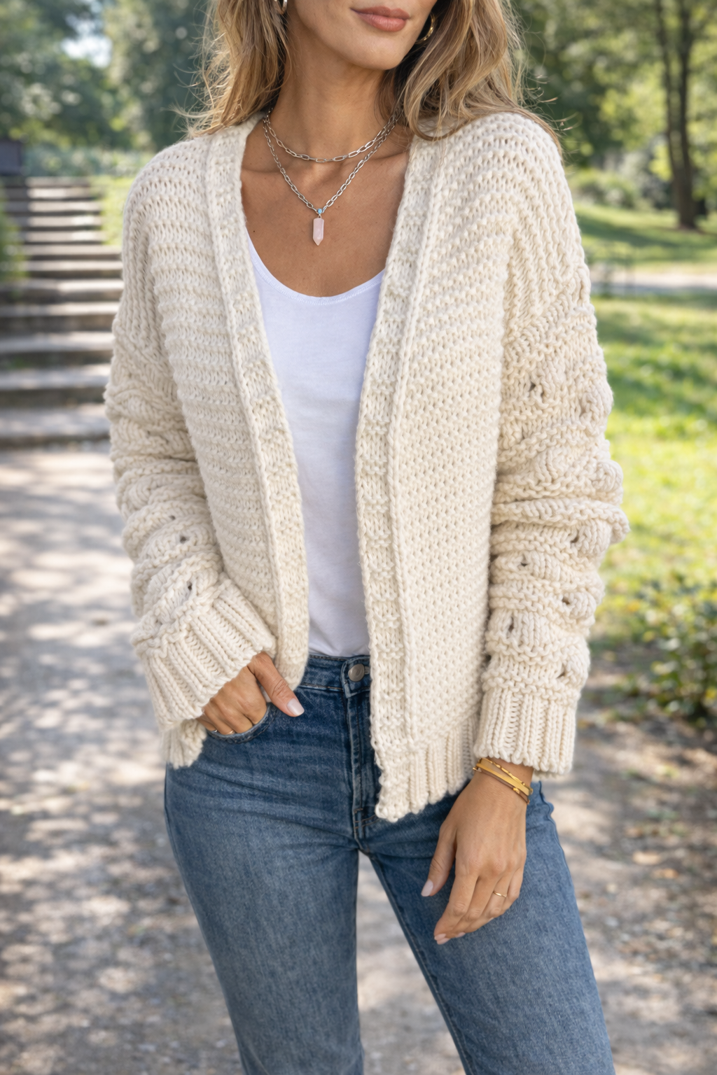 Cardigan Maille Texturée — Collection Hiver